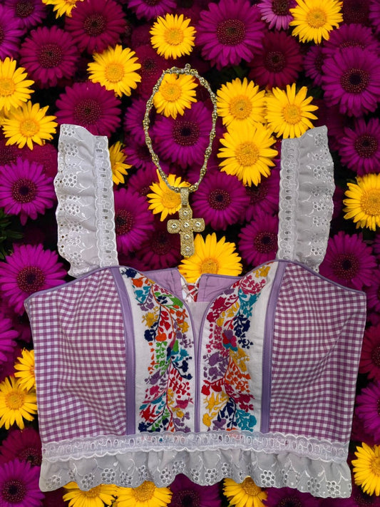 Corset Lila Cuadros
