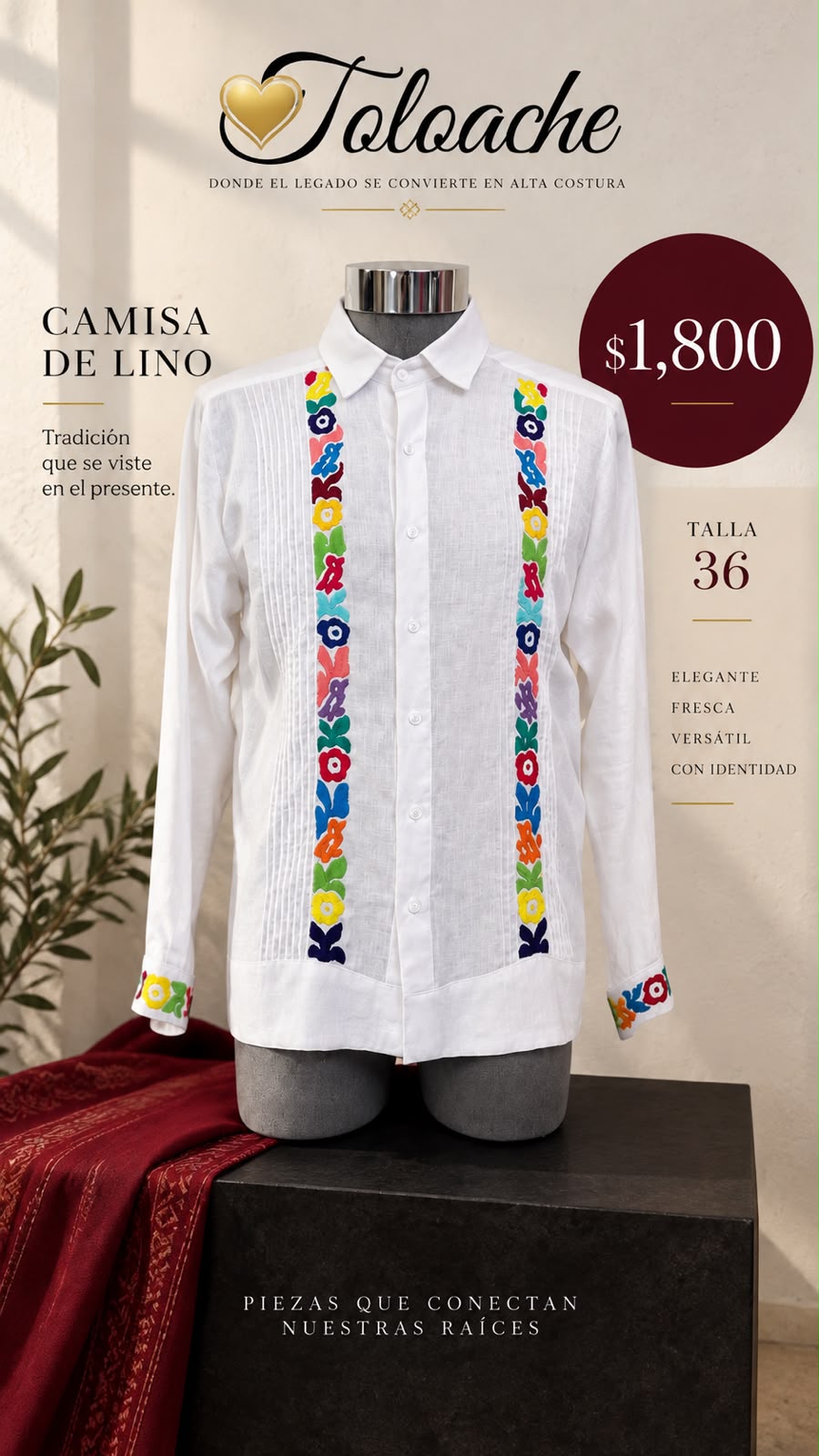 OFERTA: Guayabera "Cuenca de Colores"