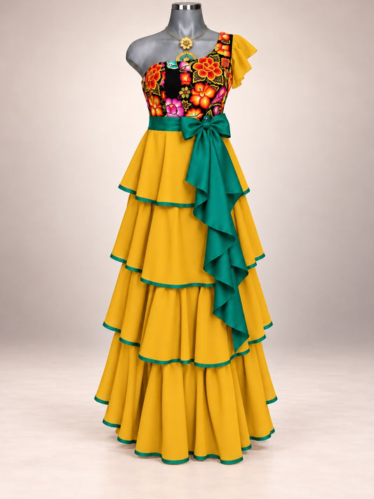 Vestido chifon Georgette Itsmo