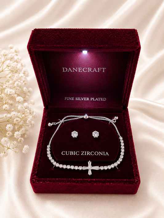 Pulsera y aretes