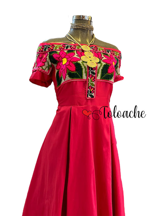 Vestido Yaite Rosa Mexicano