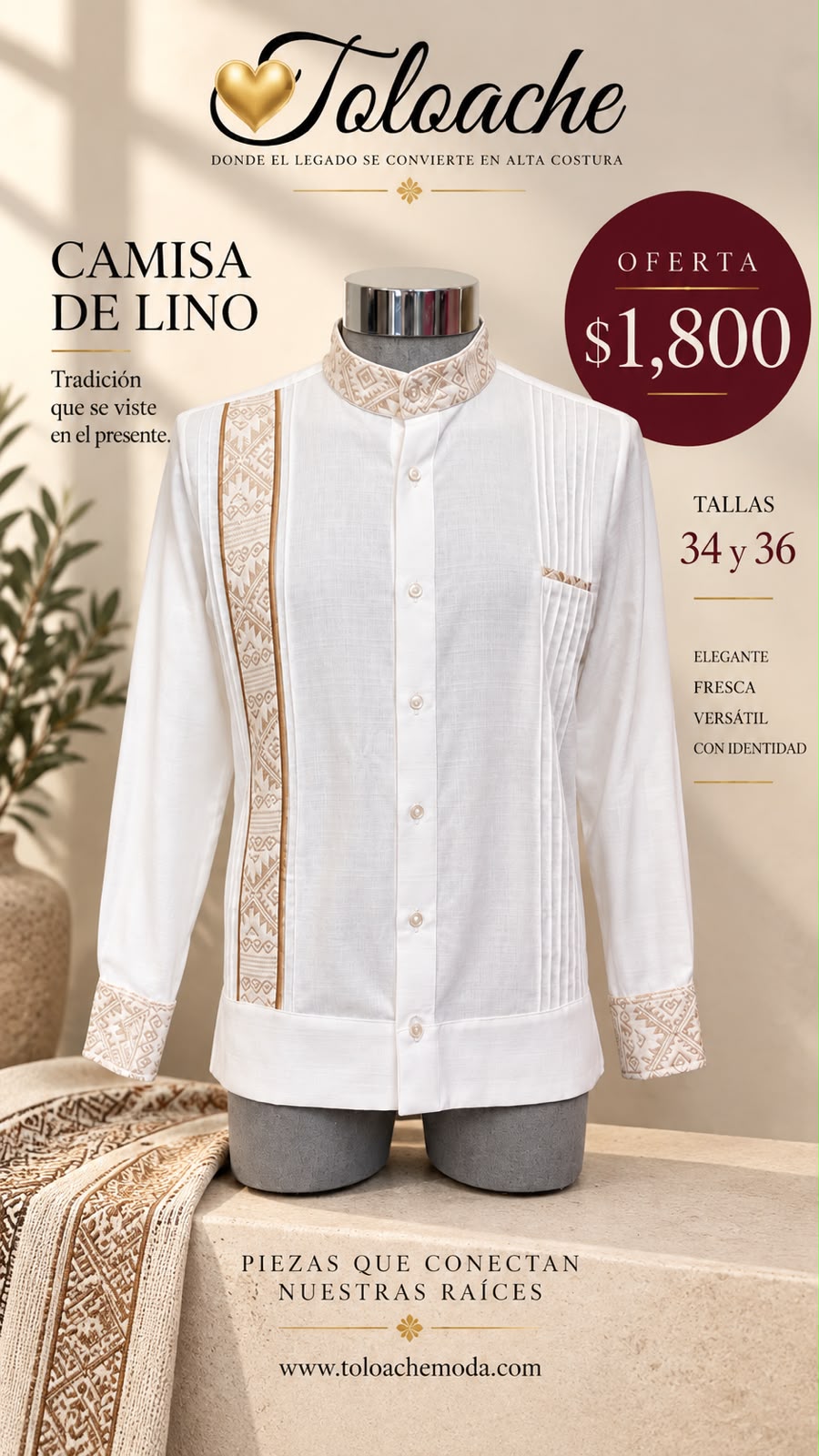 OFERTA: Guayabera "Telar Ancestral"