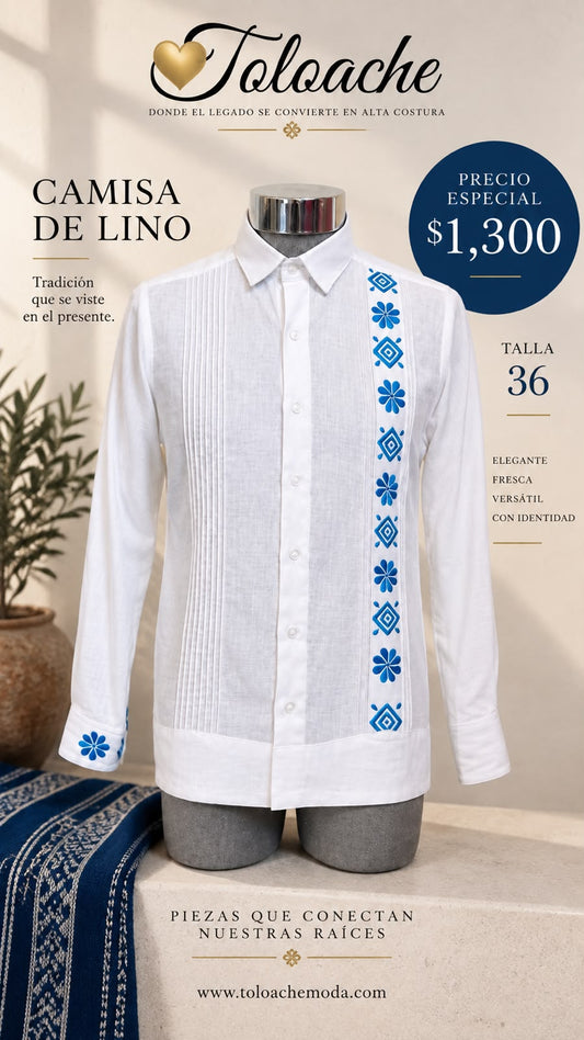OFERTA: Guayabera "Azul Istmeño"